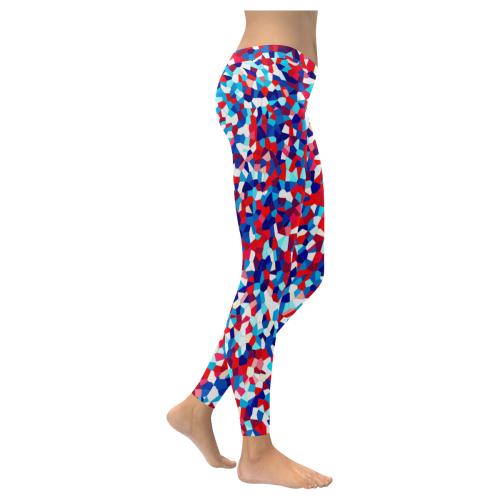 geometric pattern Women's Low Rise Leggings (Invisible Stitch) (Model L05)