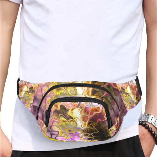 Colorful Marble Design Fanny Pack/Small (Model 1677)