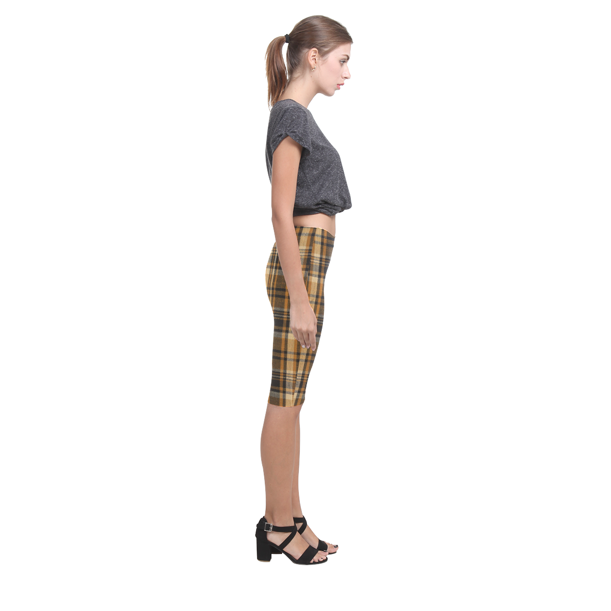 TARTAN DESIGN Hestia Cropped Leggings (Model L03)