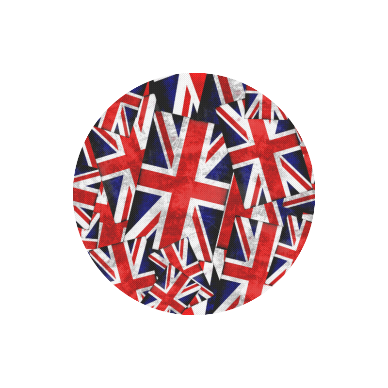 Union Jack British UK Flag Round Mousepad