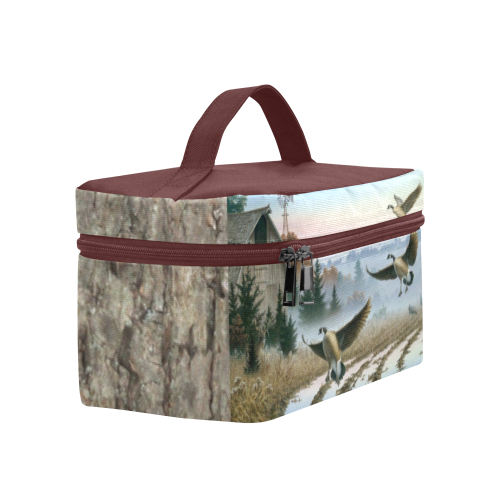 Geese In A Farm Field Cosmetic Bag/Large (Model 1658)