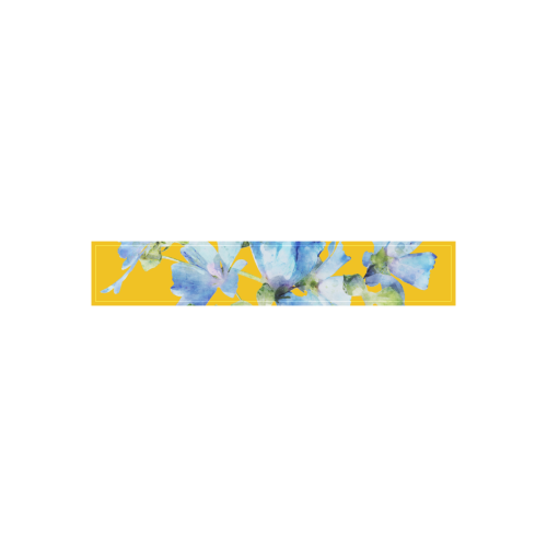 Fairlings Delight's Flowering Blues Bouquets 53086G1 Women's Low Rise Capri Leggings (Invisible Stitch) (Model L08)