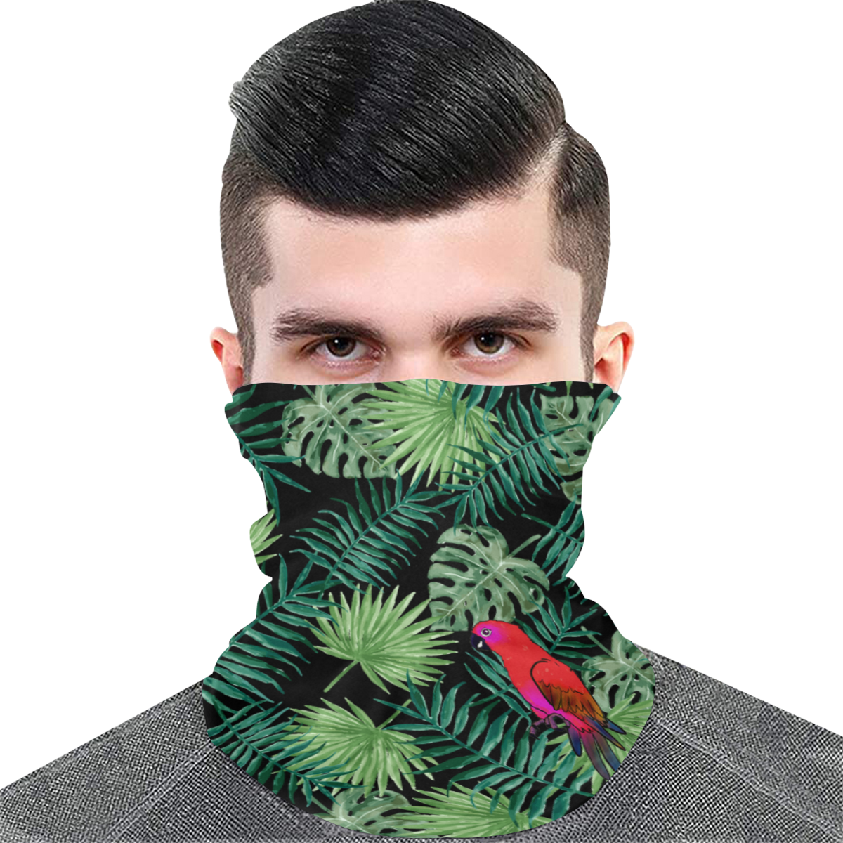 Parrot And Leaves Multifunctional Dust-Proof Headwear (Pack of 5)