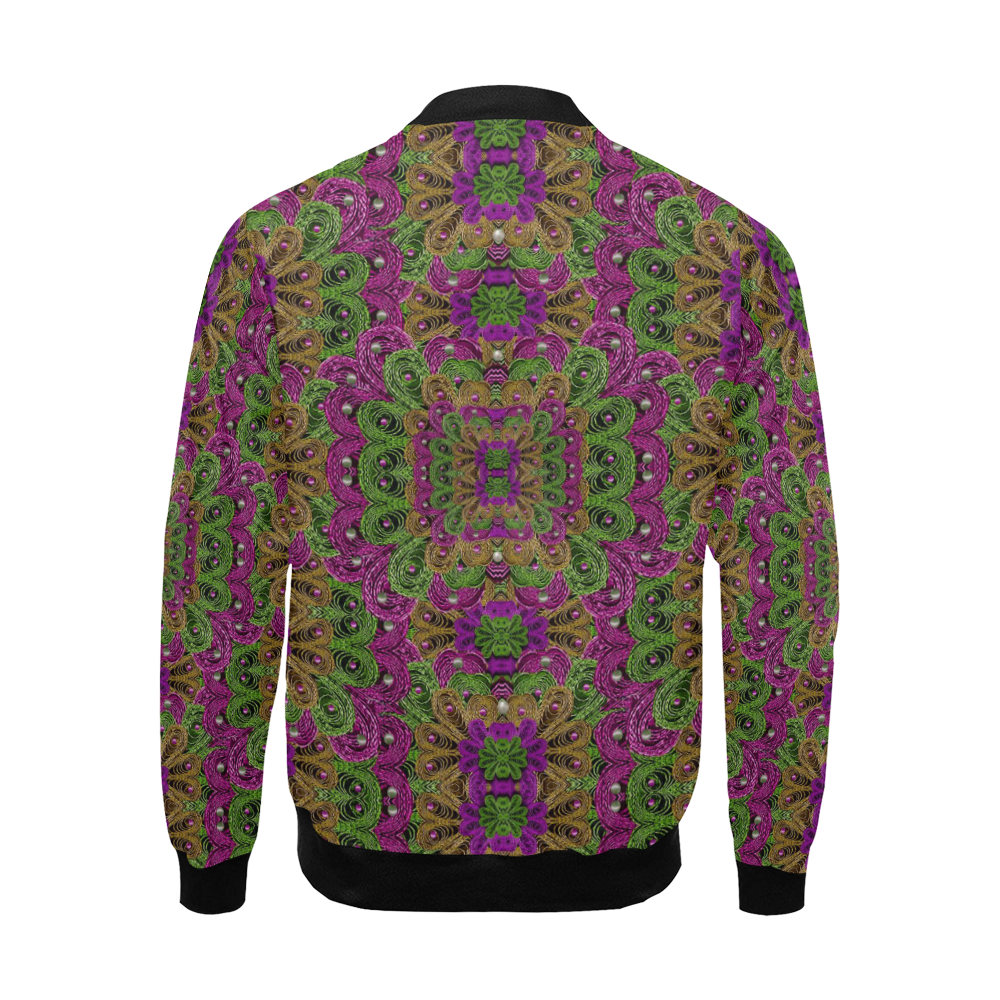 Peacock lace in the nature All Over Print Bomber Jacket for Men/Large Size (Model H19)