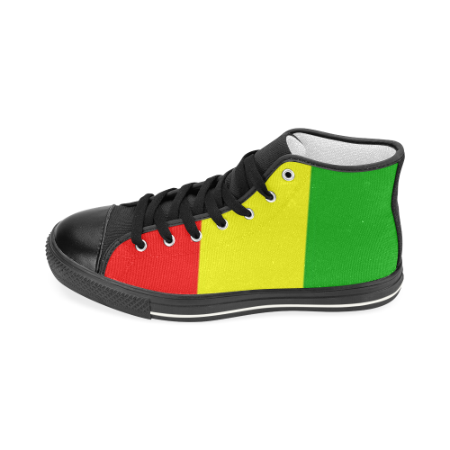 RASTA ONE LOVE Women's Classic High Top Canvas Shoes (Model 017)