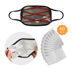 camouflage corsage community face mask Mouth Mask (60 Filters Included) (Non-medical Products)
