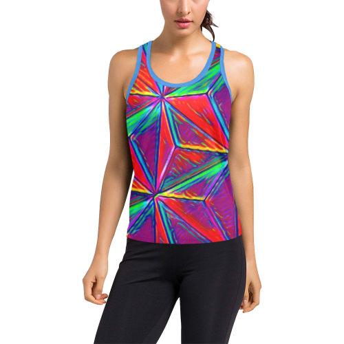 Vivid Life 1A by JamColors Women's Racerback Tank Top (Model T60)
