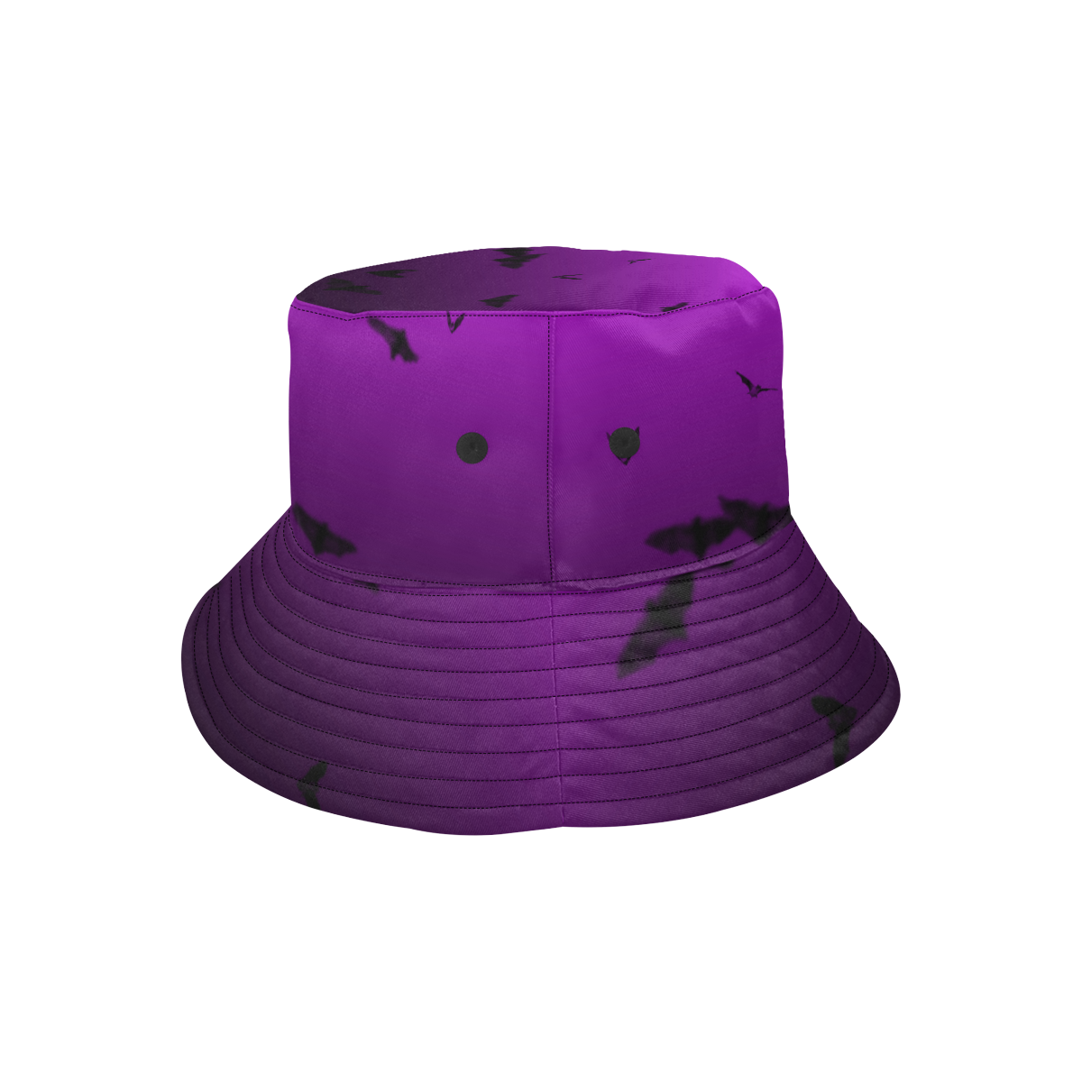 Purple Gothic Bat All Over Print Bucket Hat