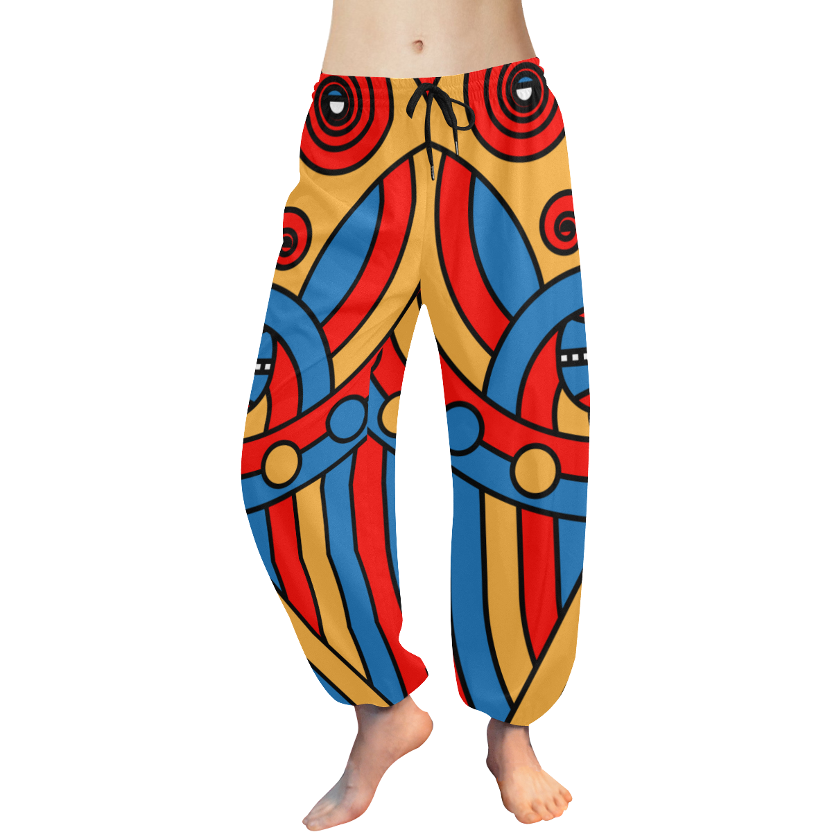 Aztec Maasai Lion Tribal Women's All Over Print Harem Pants (Model L18)