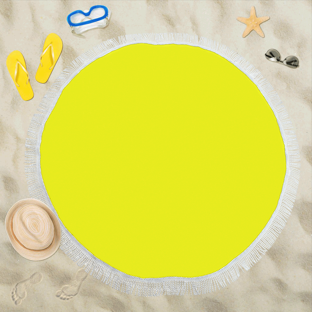 color yellow Circular Beach Shawl 59"x 59"