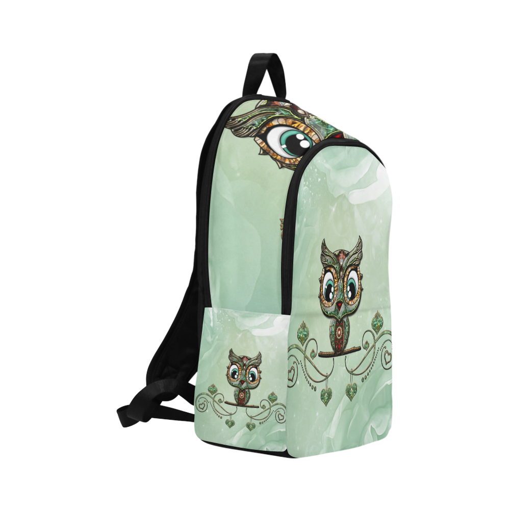 Cute little owl, diamonds Fabric Backpack for Adult (Model 1659)