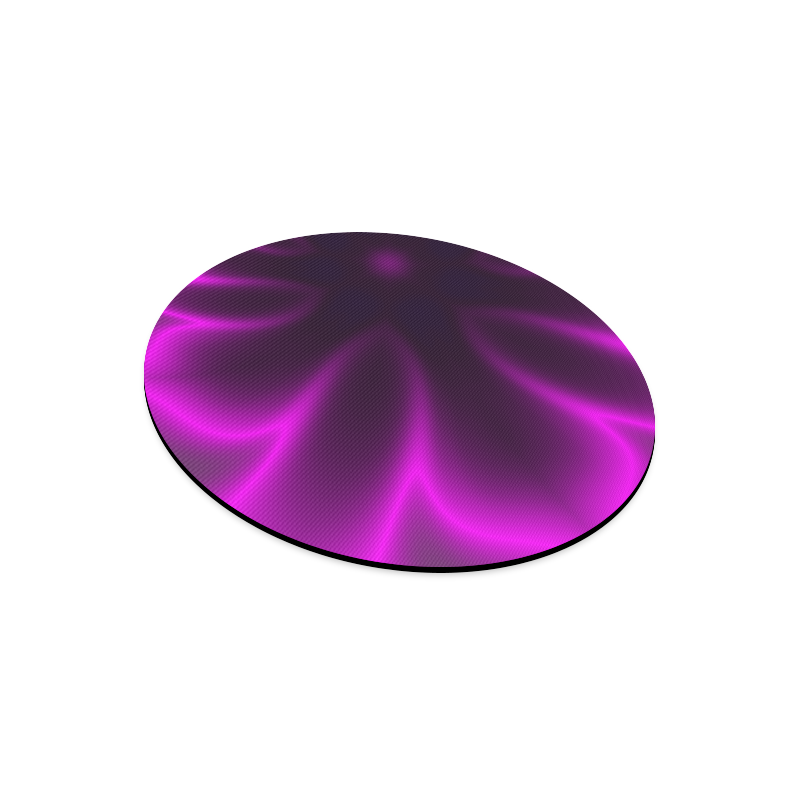 Purple Blossom Round Mousepad
