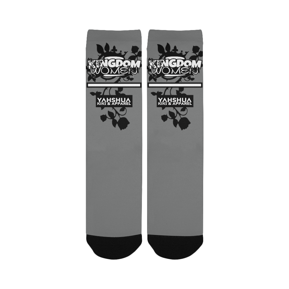 Gray Women's Custom Socks