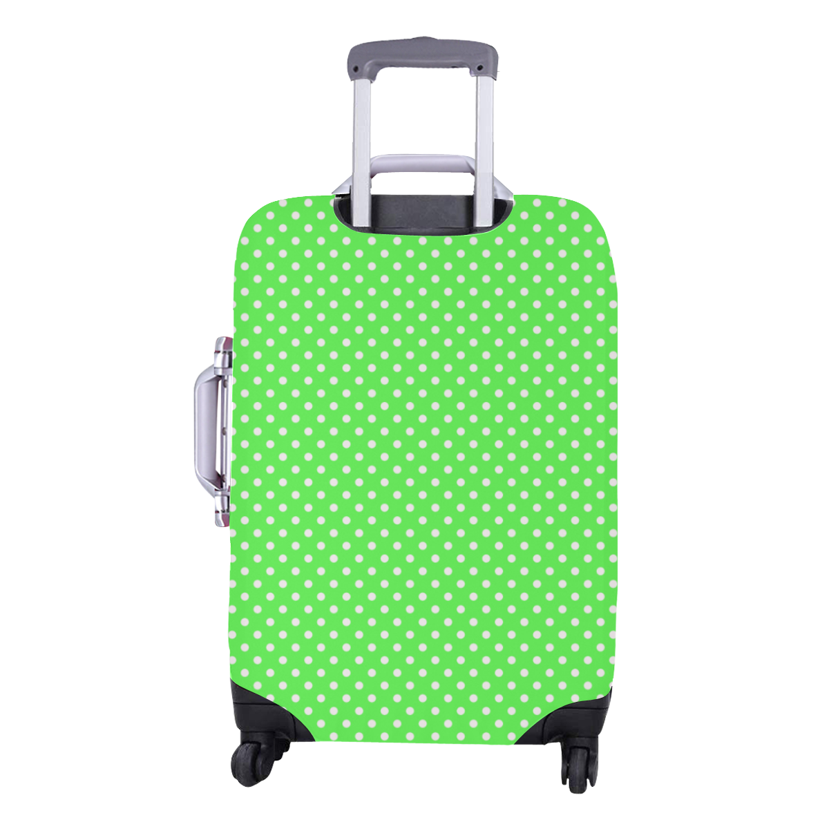 Eucalyptus green polka dots Luggage Cover/Medium 22"-25"