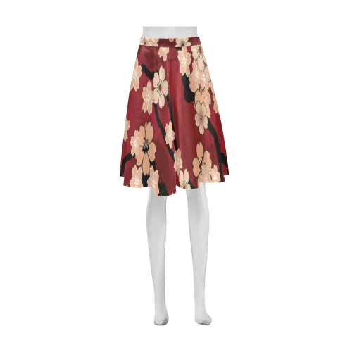 Sakura Breeze Ruby Wine Athena Women's Short Skirt (Model D15)
