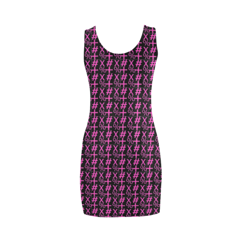 NUMBERS Collection Symbols Pink/Black Medea Vest Dress (Model D06)