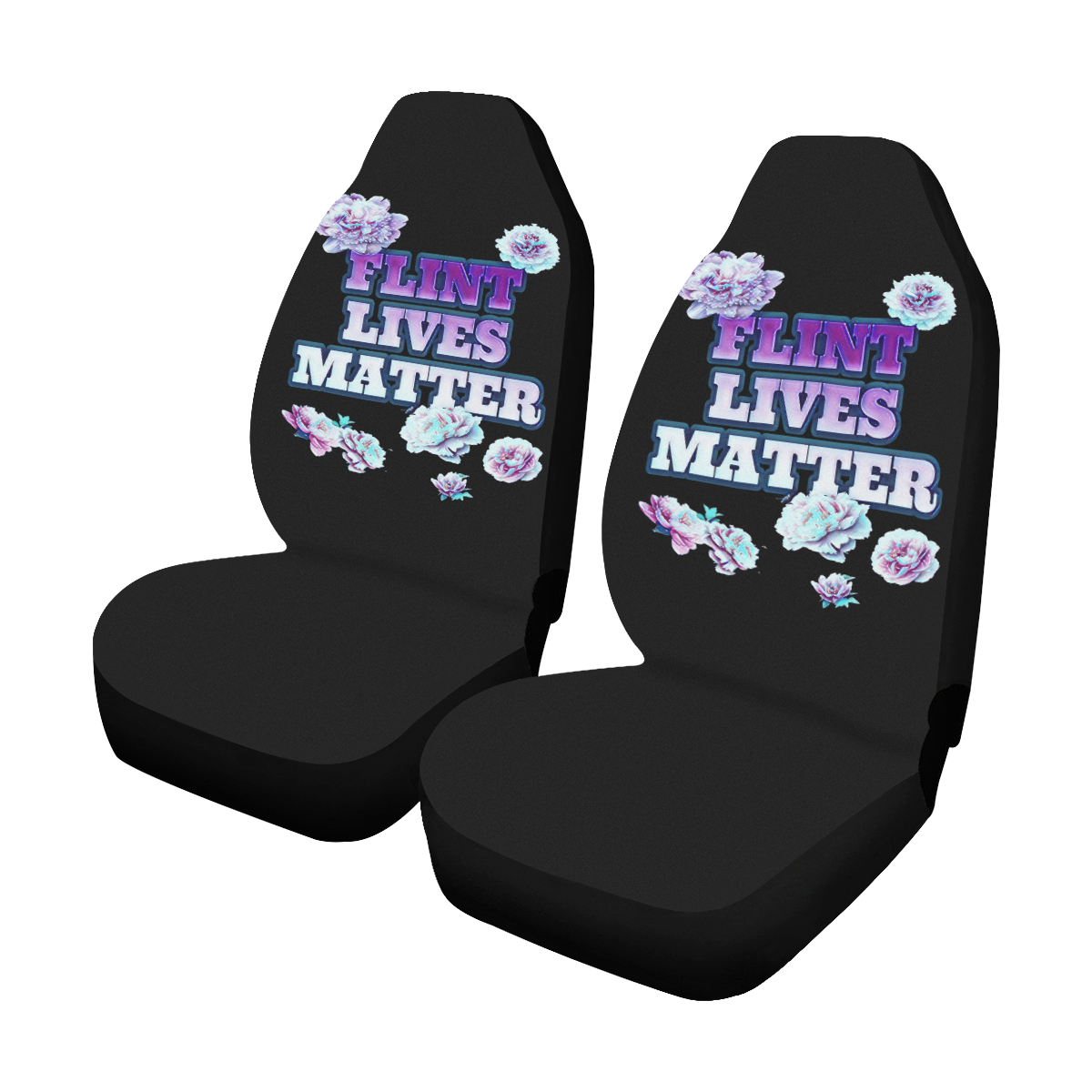 Black Flint Lives Matter Car Seat Covers (Set of 2)