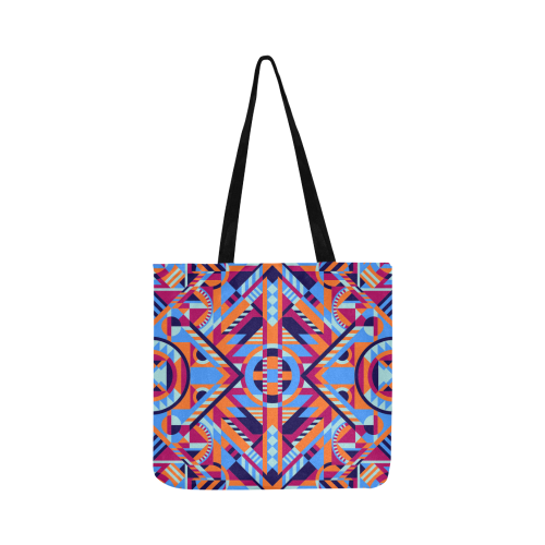 Modern Geometric Pattern Reusable Shopping Bag Model 1660 (Two sides)