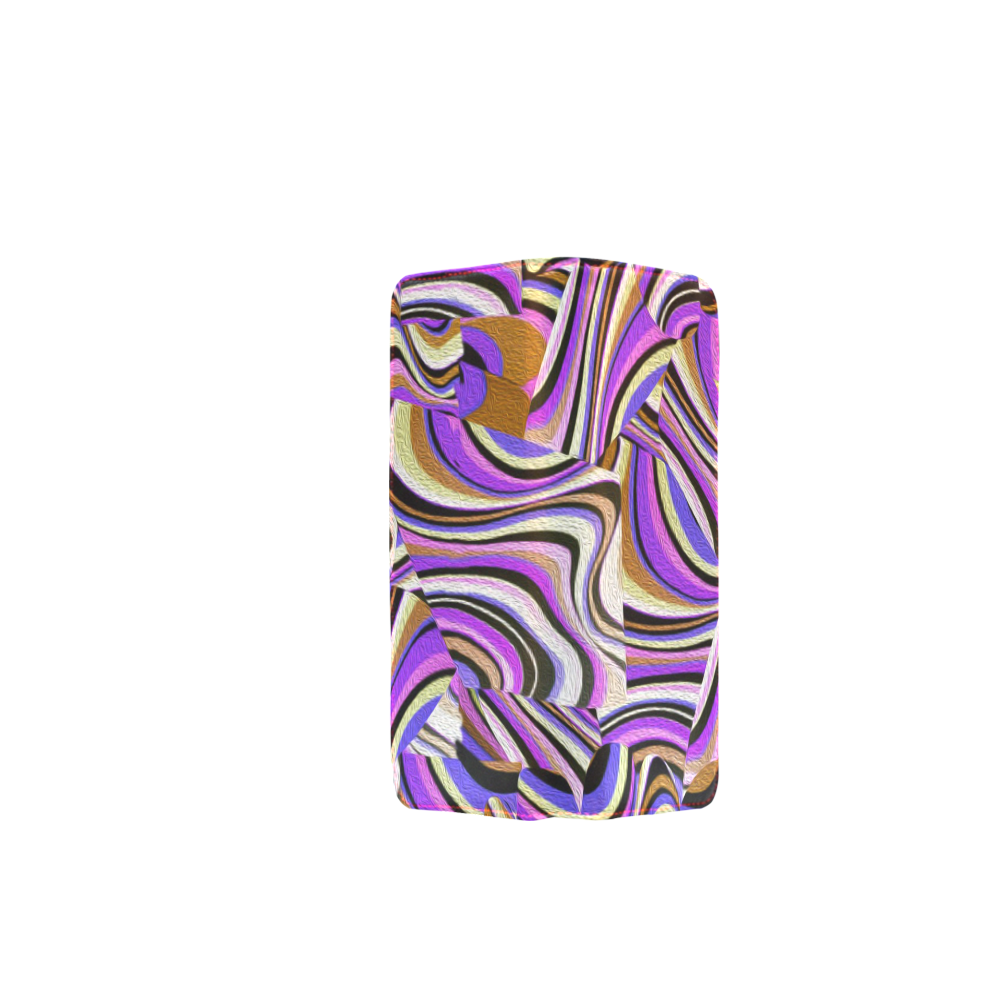 Groovy Retro Renewal - Purple Waves Women's Clutch Wallet (Model 1637)