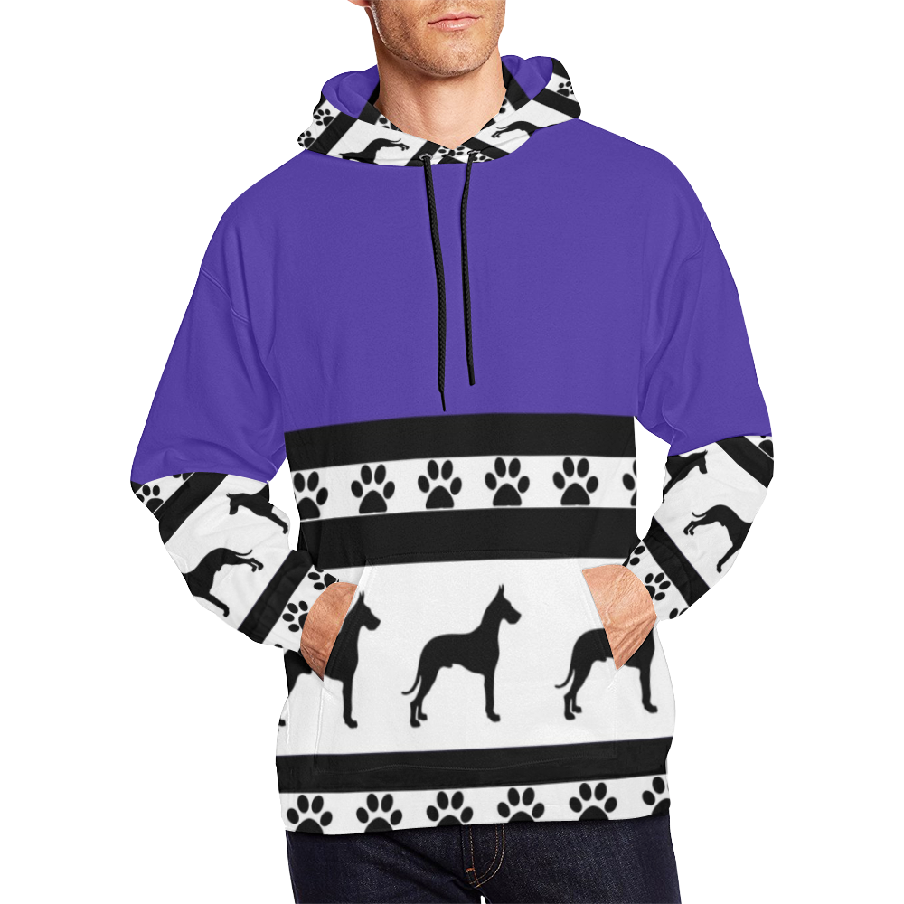 great dane front hoodie or jacket All Over Print Hoodie for Men (USA Size) (Model H13)