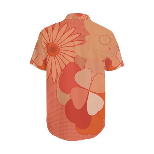 Flowers 20. A0, B1, C9 Men's Short Sleeve Shirt with Lapel Collar (Model T54)