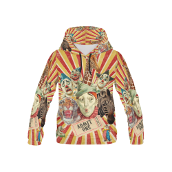 Funny Circus Clowns All Over Print Hoodie for Kid (USA Size) (Model H13)