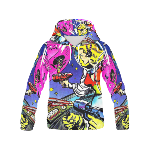 Battle in Space 2 All Over Print Hoodie for Women (USA Size) (Model H13)