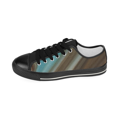 Blond and blue Design Women's Classic Canvas Shoes (Model 018)