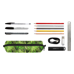 Tropical Jungle Leaves Camouflage Pencil Pouch/Small (Model 1681)