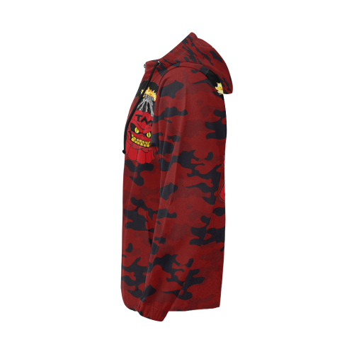 T.N.T Red Camo All Over Print Full Zip Hoodie for Men (Model H14)