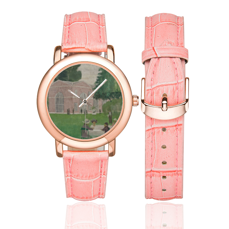 PINK HOUSE Women's Rose Gold Leather Strap Watch(Model 201)