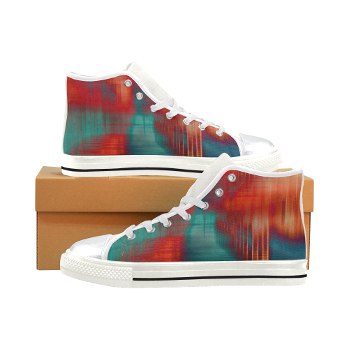 lines High Top Canvas Shoes for Kid (Model 017)