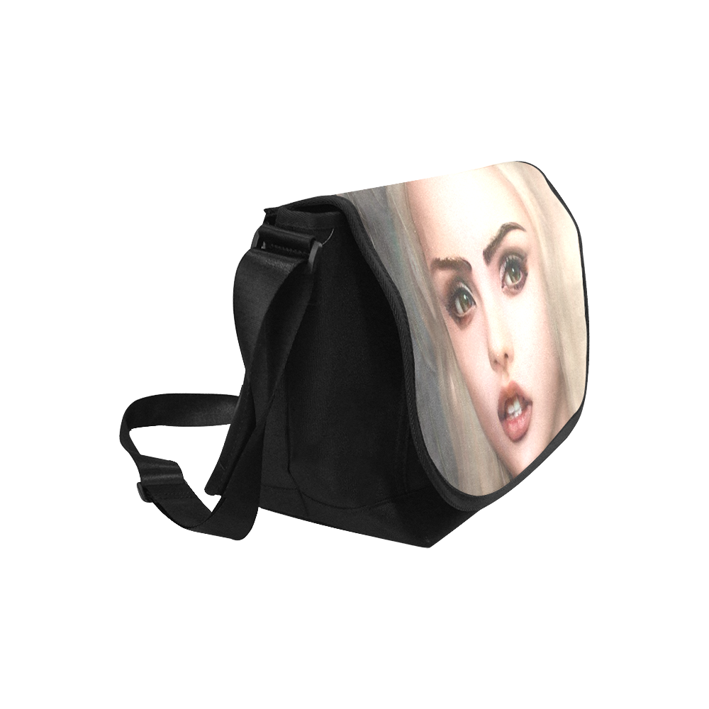 blonde girl with open mouth New Messenger Bag (Model 1667)