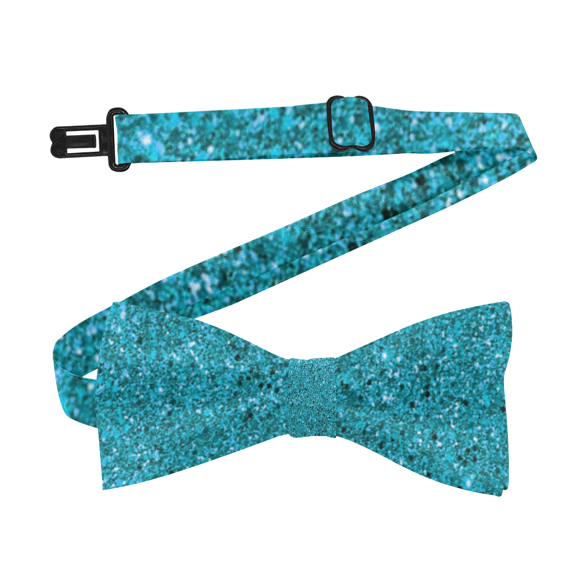 Turquoise Glitter Custom Bow Tie