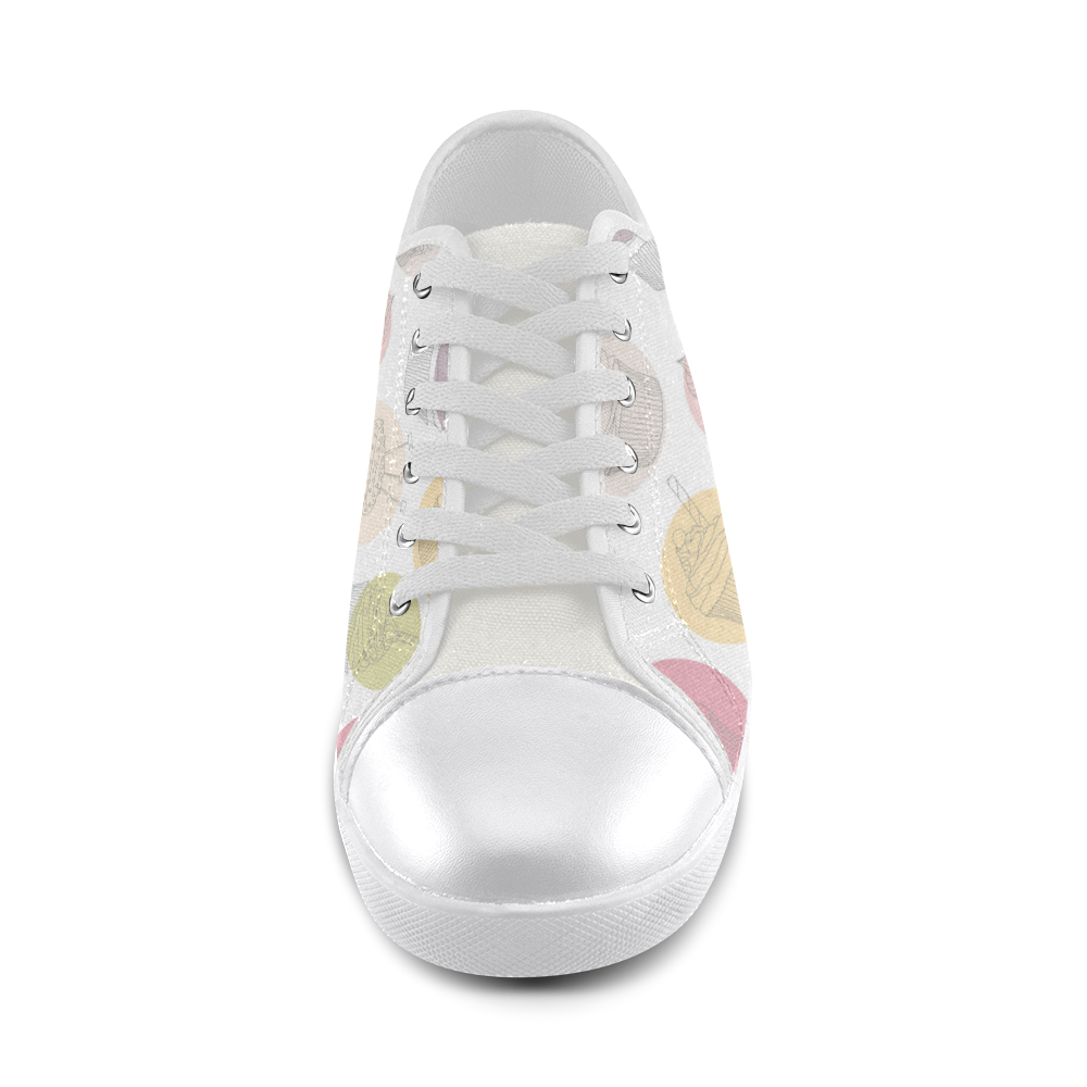 Colorful Cupcakes Canvas Shoes for Women/Large Size (Model 016)