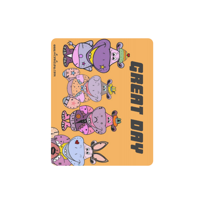 All Hippo by Nico Bielow Rectangle Mousepad