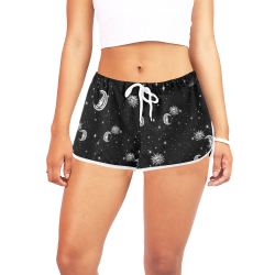 Mystic Sun and Moon Women's All Over Print Relaxed Shorts (Model L19)