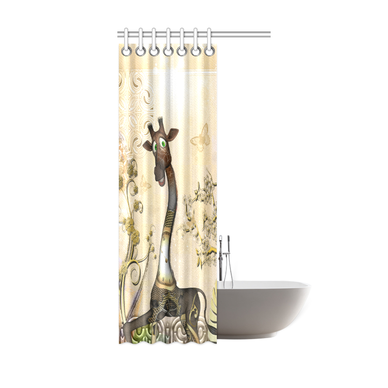 Funny steampunk giraffe Shower Curtain 36"x72"