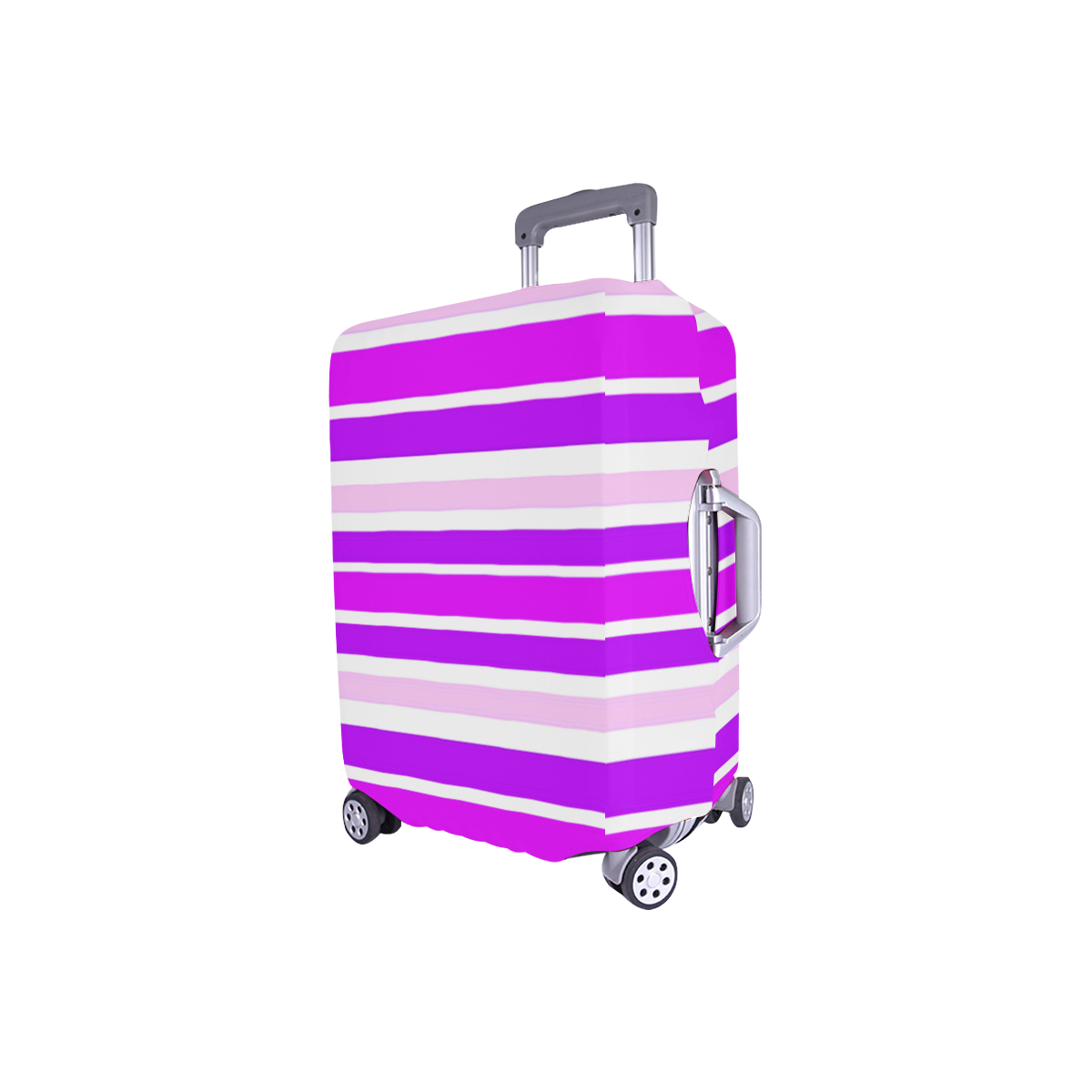 Summer Purples Stripes Luggage Cover/Small 18"-21"
