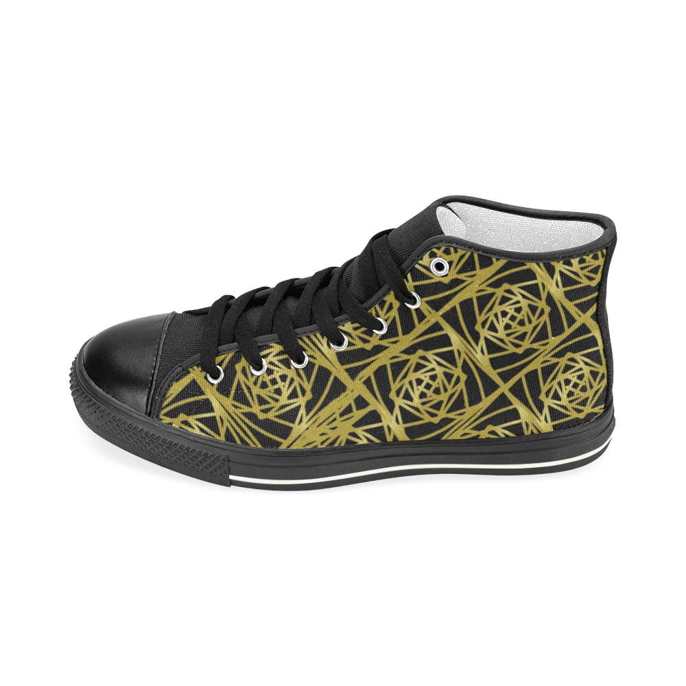 Gold Lining Men’s Classic High Top Canvas Shoes (Model 017)