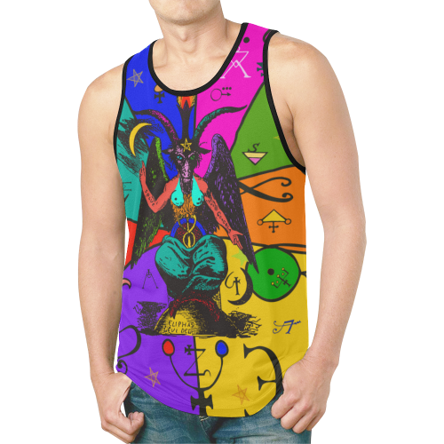 Awesome Baphomet Popart New All Over Print Tank Top for Men (Model T46)