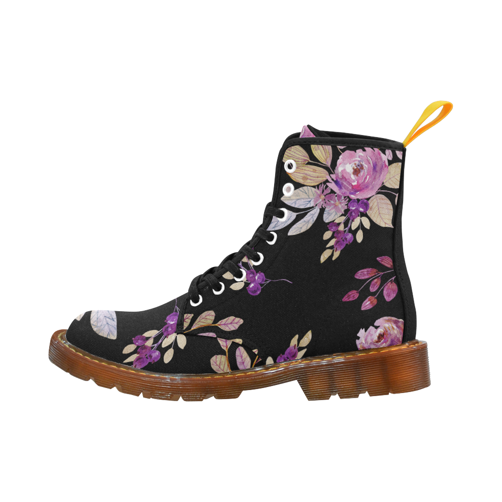Floral Pattern Martin Boots For Women Model 1203H