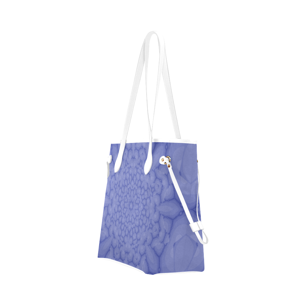 Fantasia Basic Purple FLoral Clover Canvas Tote Bag (Model 1661)