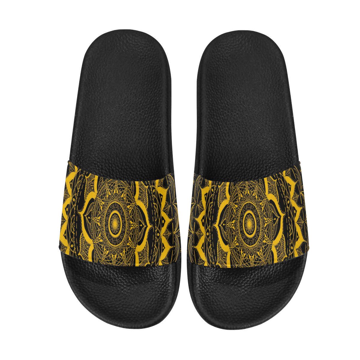 MANDALA SUNSHINE Women's Slide Sandals (Model 057)