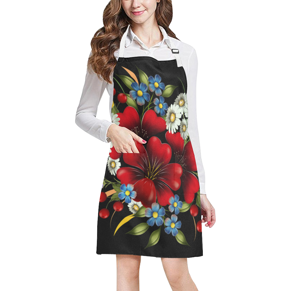 Bouquet Of Flowers All Over Print Apron