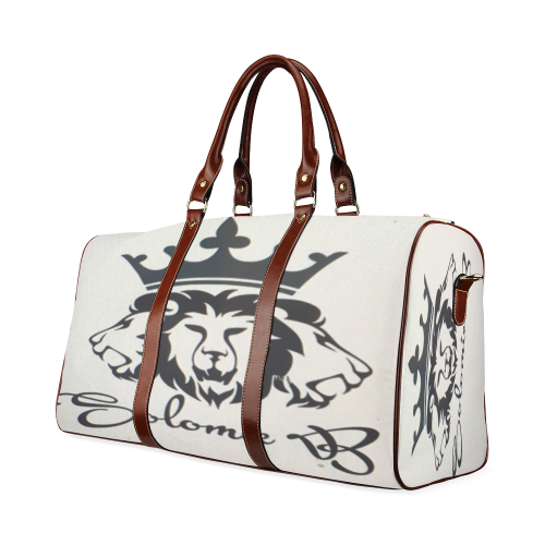 Solomie B White Lion Waterproof Travel Bag/Large (Model 1639)