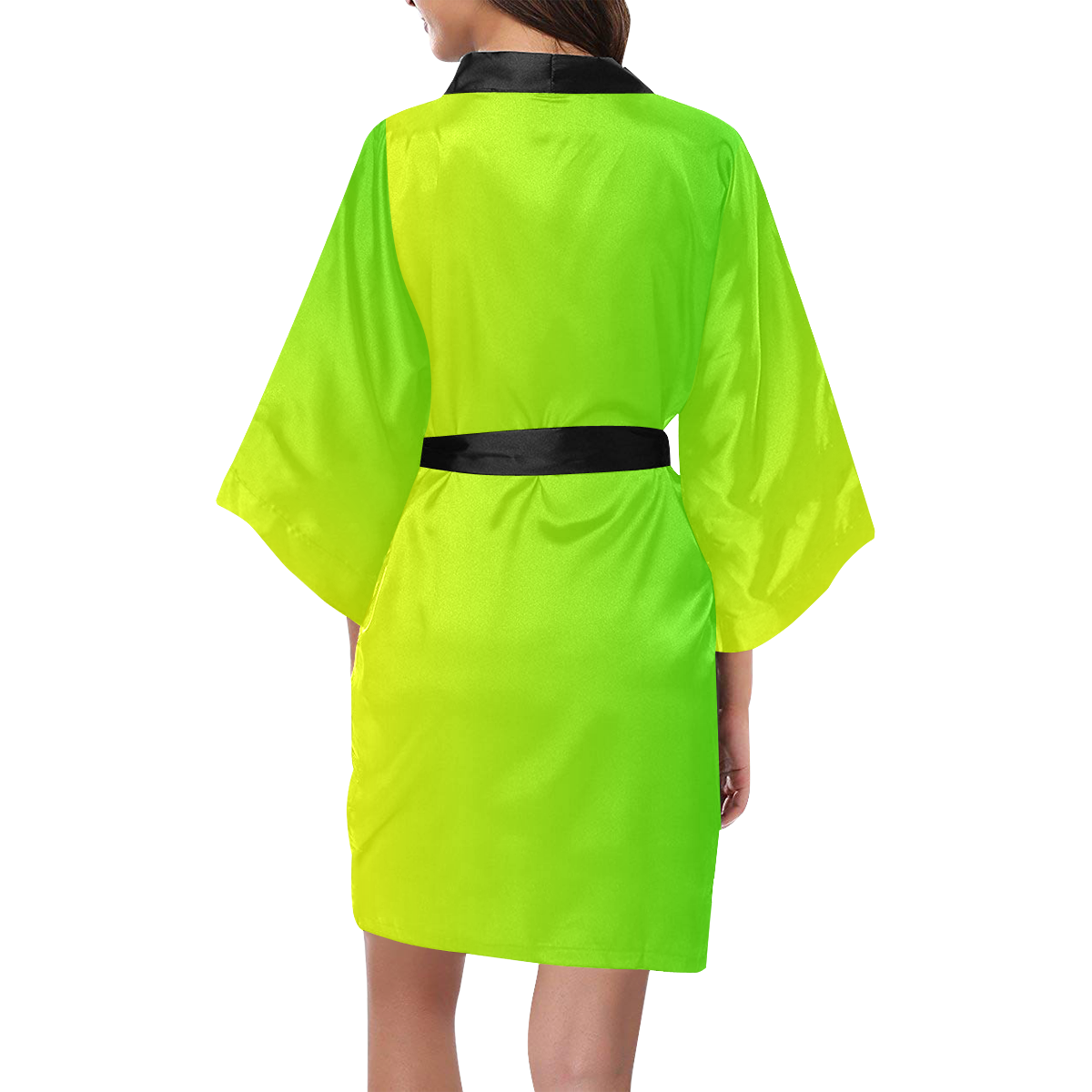 Yellow and Green Ombre Kimono Robe