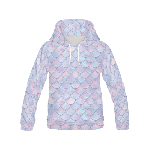 Mermaid Scales All Over Print Hoodie for Men/Large Size (USA Size) (Model H13)