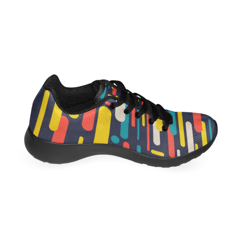 Colorful Rectangles Kid's Running Shoes (Model 020)