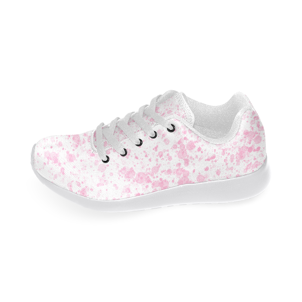 Pink Carnations Splatter Women’s Running Shoes (Model 020)